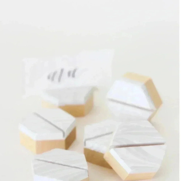 Marbelized Wooden Place Card Holders - Picture 3 of 3